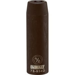 SAE Deep Impact Socket, 6-Point, Black Oxide, 1/2-In. Drive, 1/2-in.