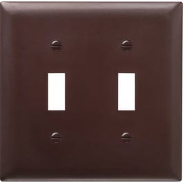 Wall Plate, 2-Toggle, Urea, Brown