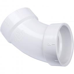 Genova PVC DWV 45° Sanitary Elbow