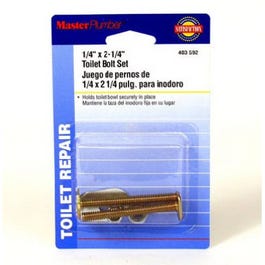 Toilet Bolt Set, 1/4 x 2-1/4-In.