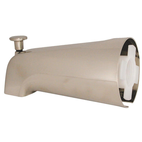 Danco 6 In. Brushed Nickel Bathtub Spout with Diverter