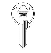 Hy-Ko Master Key Blank M1 (Brass Nickel Plated)