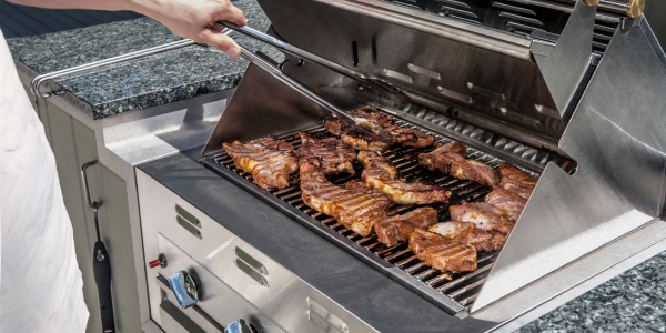 Steak on grill