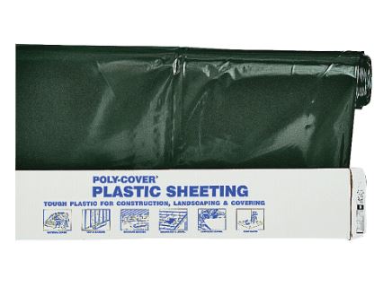 Orgill Poly 4X20-B Poly Film 4 Mil Black Polyethylene Film (100 ft L x 20 ft W)