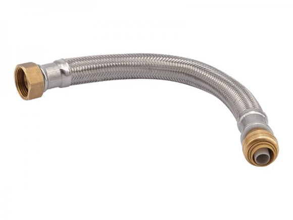 Sharkbite Stainless Steel Braided Flexible Water Heater Connector (UR3088FX12 3/4 in. x 3/4 in. FIP)