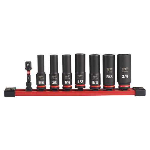 8PC SHOCKWAVE™ Impact Duty™ 3/8 Drive SAE Deep 6 Point Socket Set