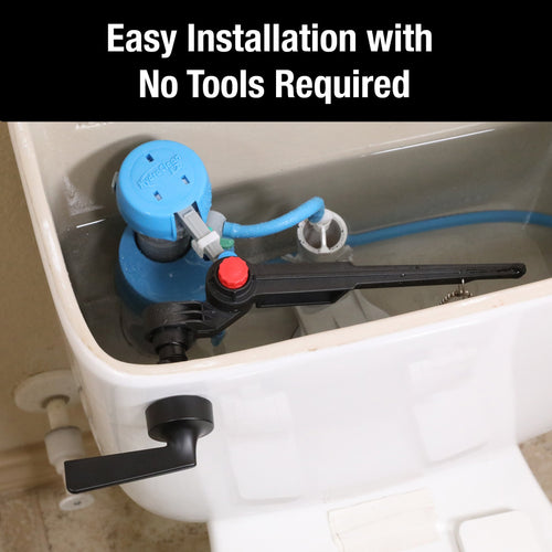 Danco Universal Decorative Toilet Handle in Chrome with White Handle