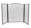 Simple Spaces 3 Panel Fireplace Screen Antique Silver/Black