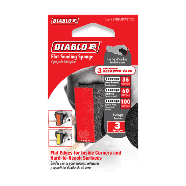 Sponge Edge Diablo Assorted Flat Edge Sanding Sponges - Winfield, AL - Spann ...