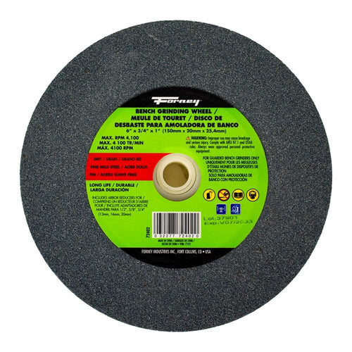 Forney Bench Grinding Wheel 6 x 3/4 x 1 80 Grit