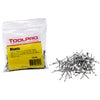 ToolPro Rivets - 1/8 in. White Aluminum Pull Rivets - 100 Pack