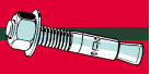 Monster Fastener Zinc Plated Steel Concrete Wedge Stud Anchor Bolts