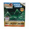 Christmas LED Icicle Light Set, T5, Commercial-Grade, Warm White, 70-Ct.