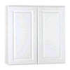 Kitchen Wall Cabinet, Assembled, White Finish, Double-Door, 30 x 30 x 12-In.