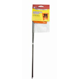 Marking Stake Flags, Fluorescent Orange, 15-In., 10-Pk.