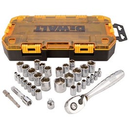 34-Pc. Socket Set, 1/4 & 3/8-In. Drive