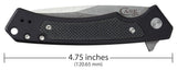 Case Black Anodized Aluminum G-10 Marilla® with S35VN Blade (Lightweight Black Anodized Aluminum - Spine Gimping)