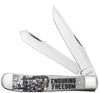 Case War Series Enduring Freedom Embellishment Smooth Natural Bone Trapper (Natural Bone - Enduring Freedom)