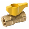 Gas Ball Valve, Brass, 1/2-In.