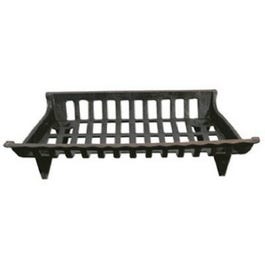 Cast Iron Fireplace Grate, Black, 24-In.