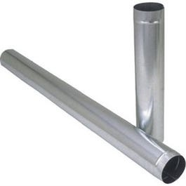 Galvanized Furnace Pipe, Round, 30 Ga, 7 x 24-In.