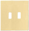 WALLPLATE DBL TOGGLE HIDDEN SCREW W