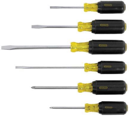 6PC RUBBER GRIP SCREWDRIVER SET