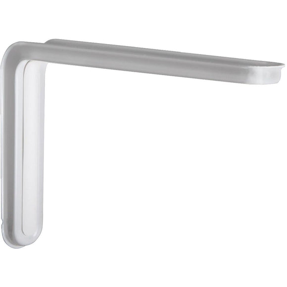 Knape & Vogt Slim-Line 10 In. D. x 6.5 In. H. White Steel L Bracket