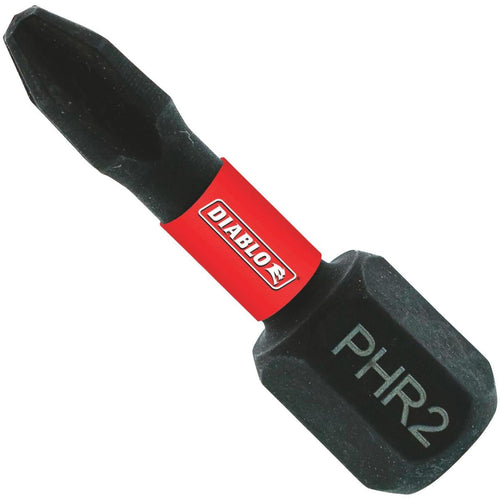 Diablo #2 Phillips Reduced Dia 1 In. Insert Impact Screwdriver Bit (2-Pack)