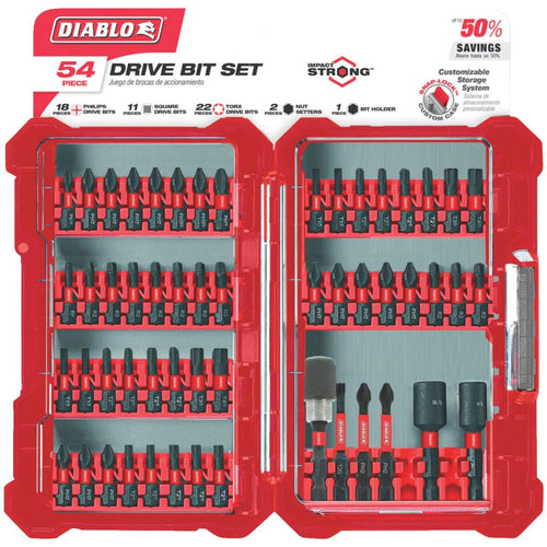 Diablo 54-Piece Impact Screwdriver Bit Set