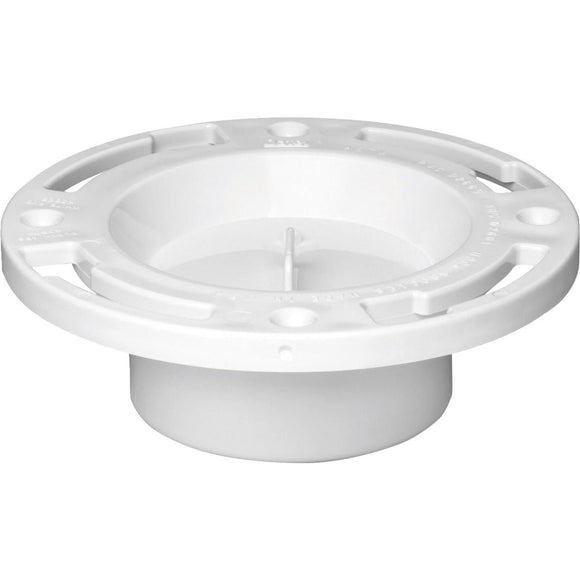 Oatey 3 In. Schedule 40 DWV Level-Fit PVC Closet Flange