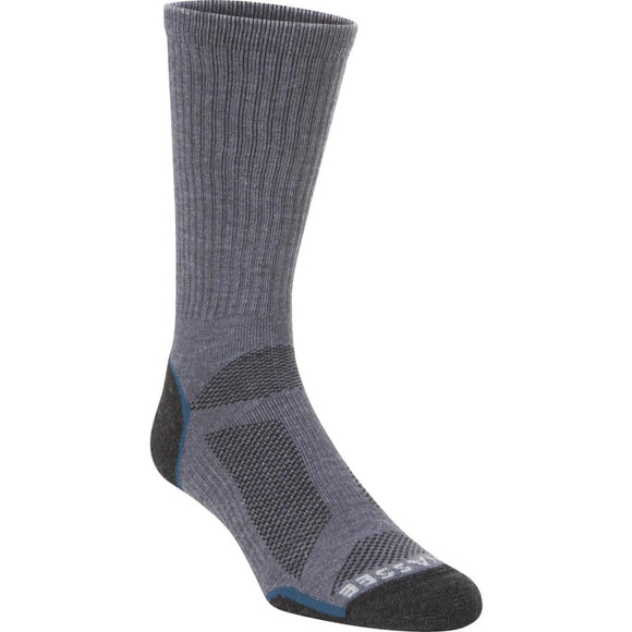 Hiwassee Trading Company Charcoal/Blue Light Tech Crew Sock,M