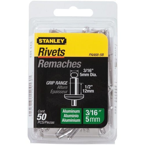 Stanley 3/16 in x 1/2 in Aluminum Rivets (50 Pk)