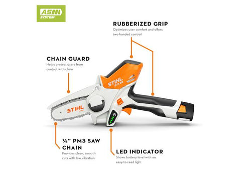 STIHL GTA 26 Battery Powered Pruner Chainsaw (Set)