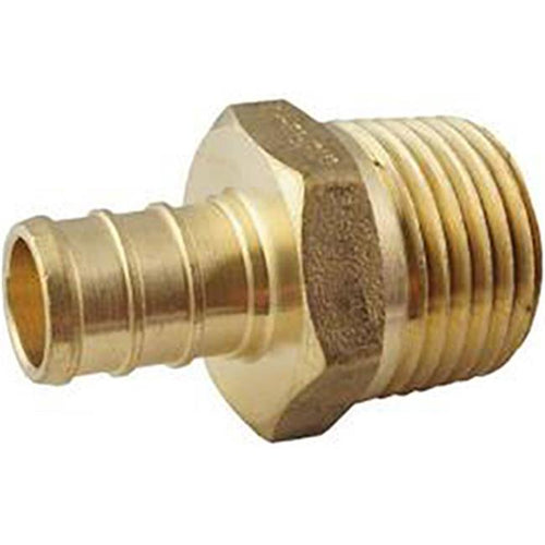 Apollo 1/2 in. Brass PEX Barb x Male Pipe Thread Adapter Pro Pack (25-Pack)