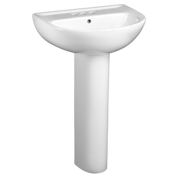 American Standard 22-Inch Evolution 4-Inch Centerset Pedestal Sink Top, White (22