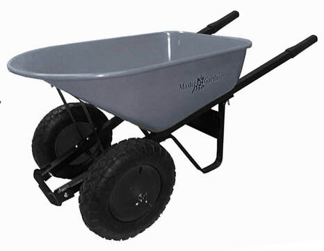 Master Gardner 6 cu ft. Steel Wheelbarrow with Hard Wood Handles (6 cu ft.)